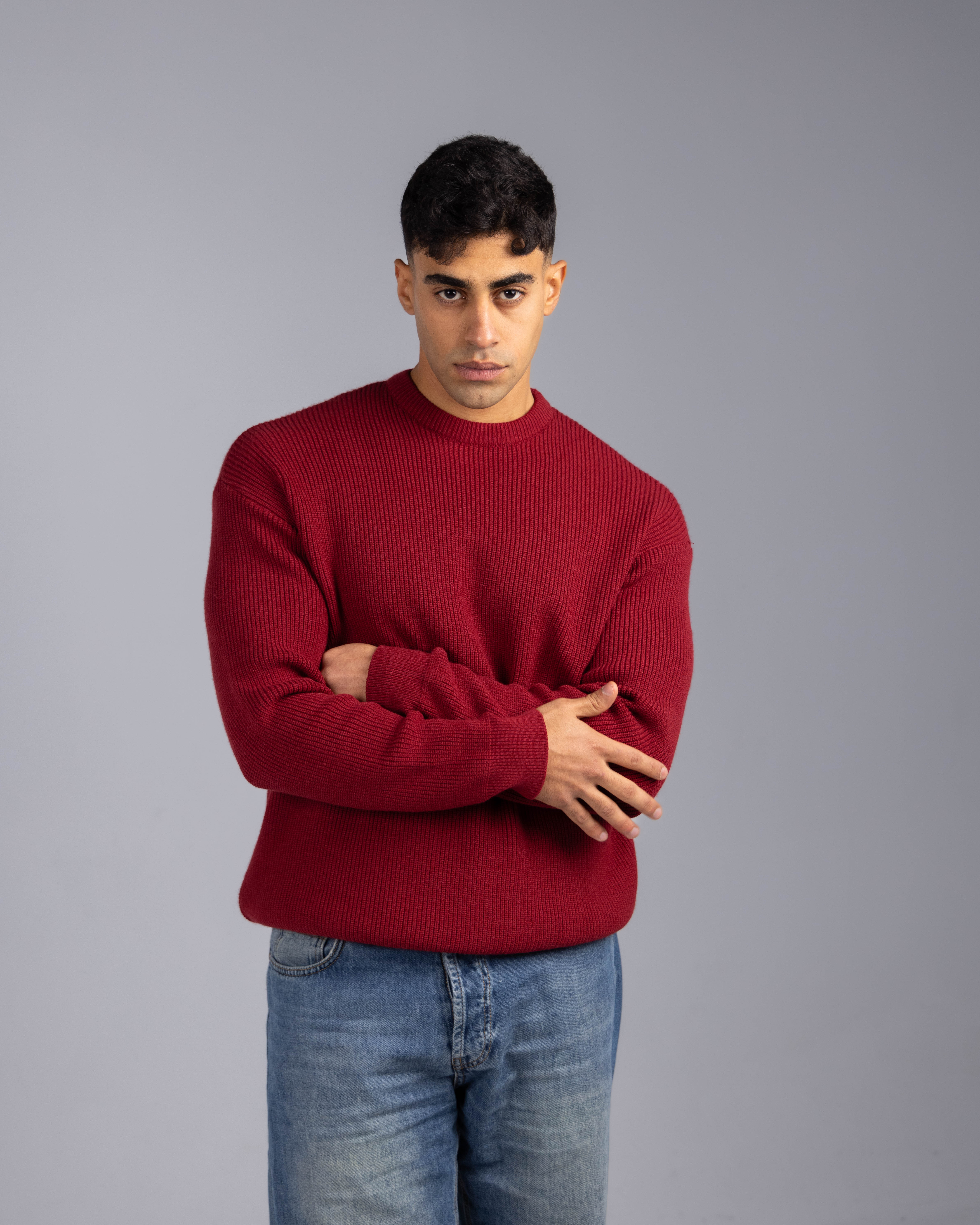 Knitted round neck