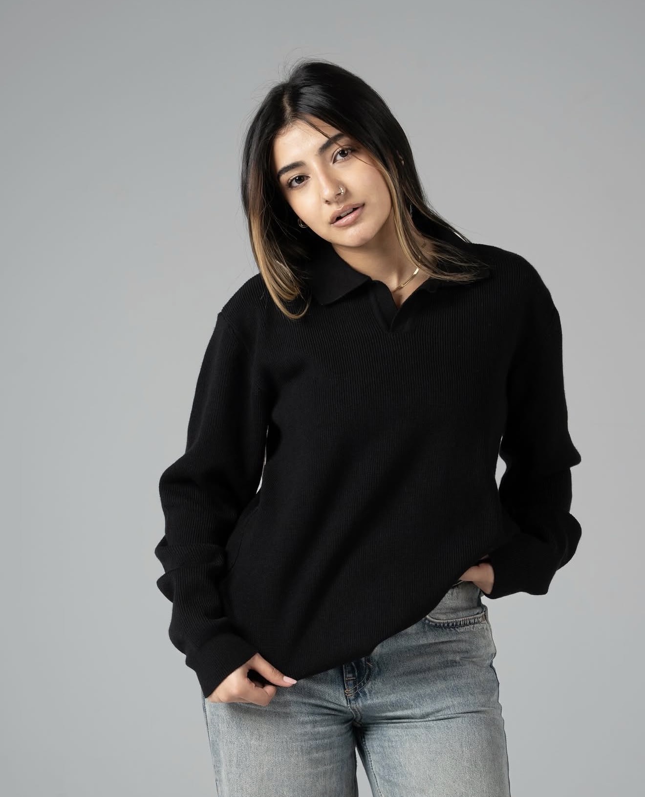 Knitted polo